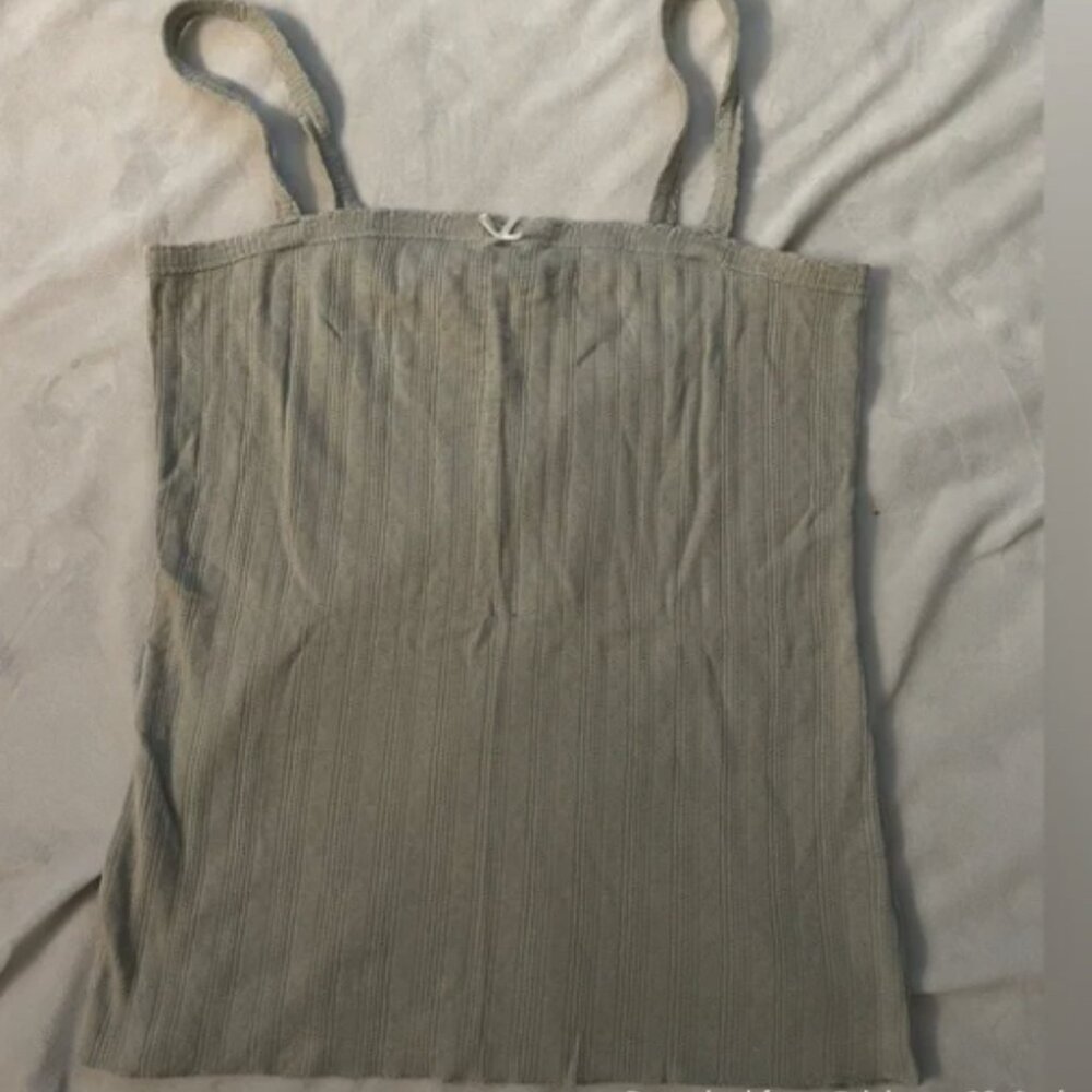 Doen Sage Green Ribbed Tank Top